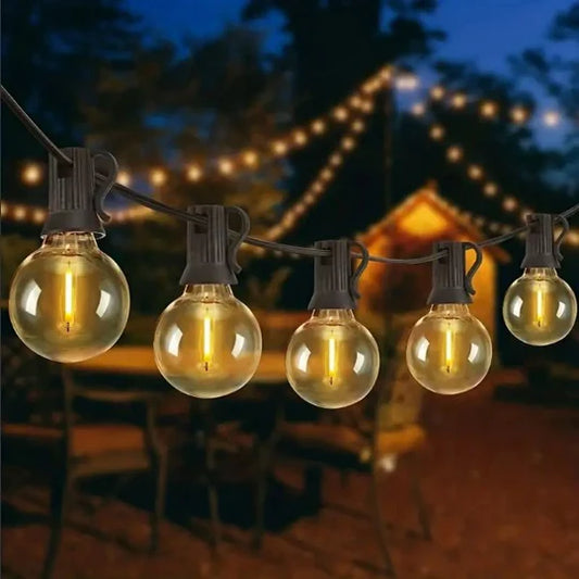 Lighting Cafe' Solar String Lights Outdoor Waterproof 5m 10 Bulbs