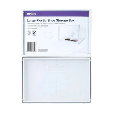 Kmart Large Plastic Shoe Storage Box