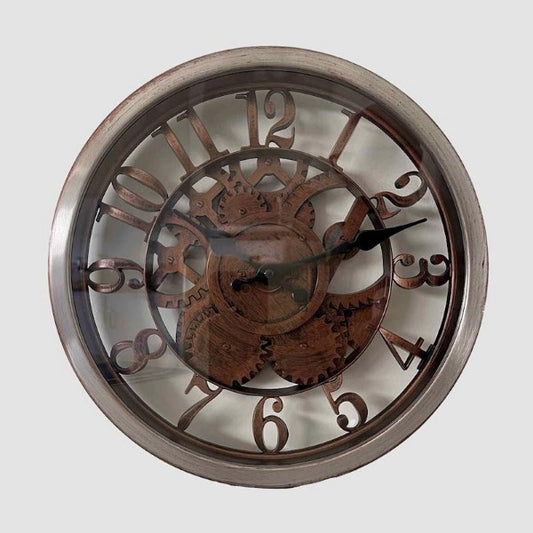 Home Lexington Gear Wall Clock Brown 30.5cm