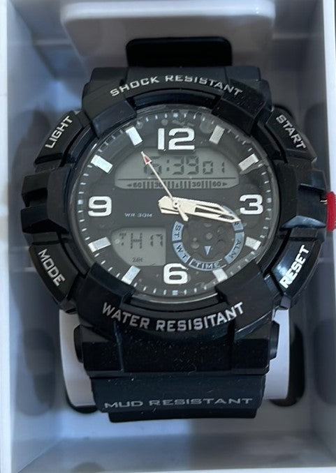 Watches Mens Digital Water Shock Mud Resistant Watch