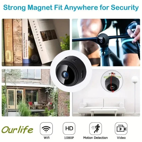 Security Mini Wifi Camera, Smart HD Wifi Camera Black 32GB