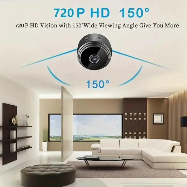 Security Mini Wifi Camera, Smart HD Wifi Camera Black 32GB