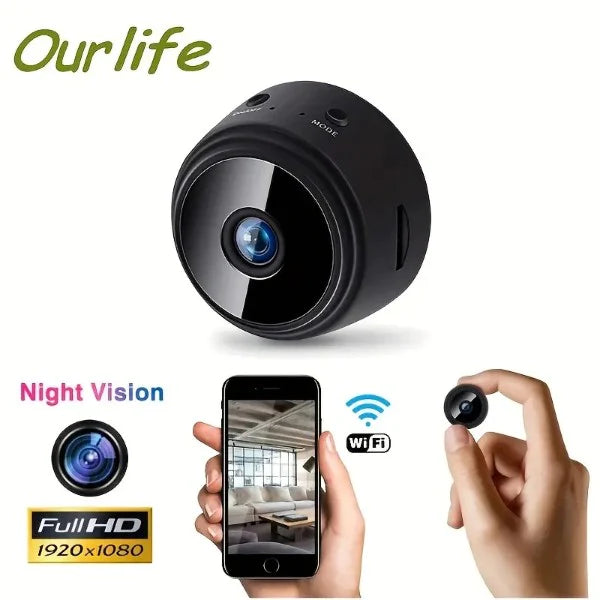 Security Mini Wifi Camera, Smart HD Wifi Camera Black 32GB