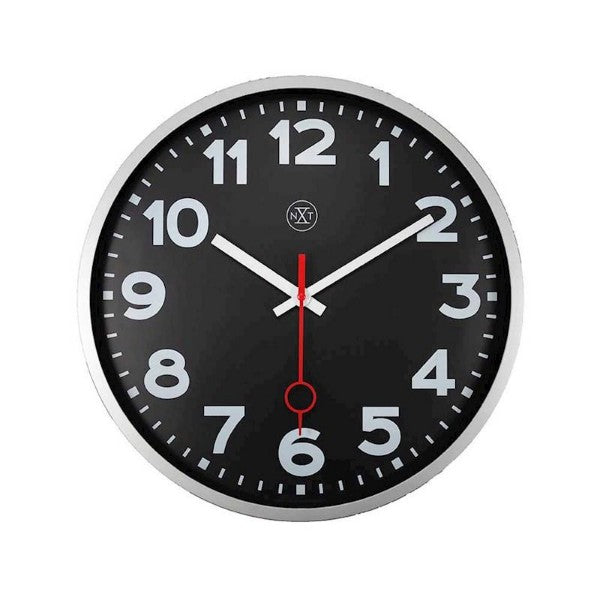 Home NXT Wall Clock Station Black 35cm