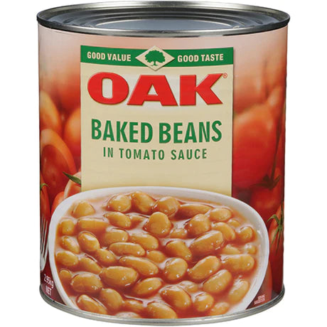 Canned Food Oak Baked Beans in Tomato Sauce 2.95kg