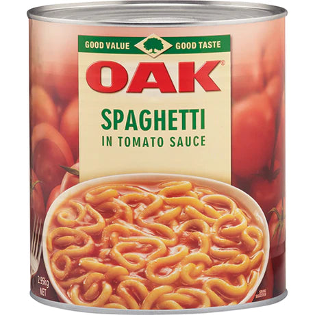 Canned Food Oak Spaghetti In Tomato Sauce 2.95kg