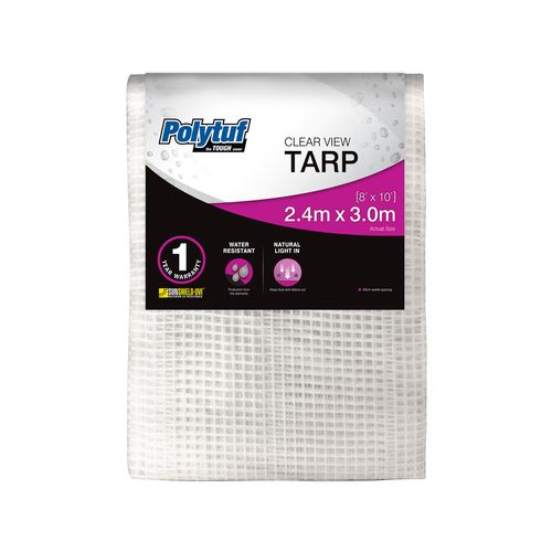 Tarp Polytuf 2.4 x 3.0m Clear View Tarpaulin