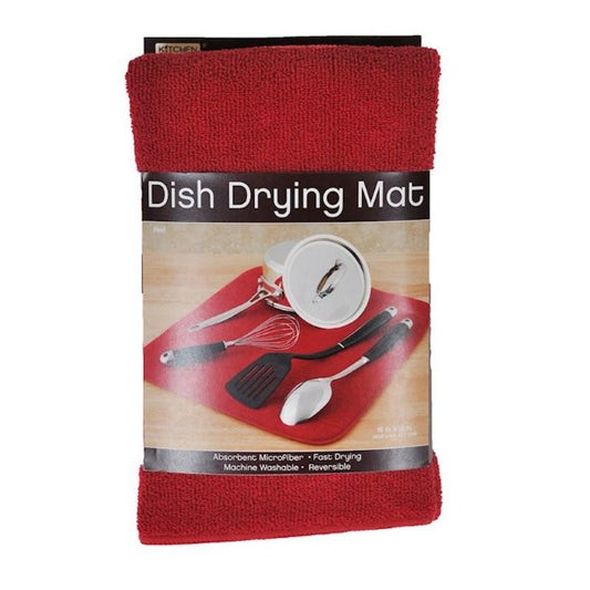 Kitchen S&T Kitchen Basics Dish Drying Mat Red