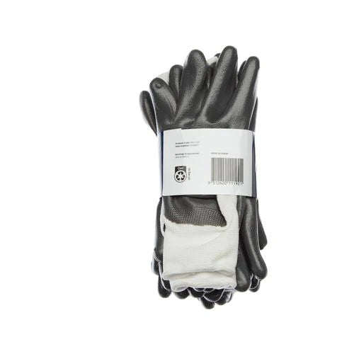 Garden Saxon Medium Nitrile Dipped Garden Gloves - 6 Pack