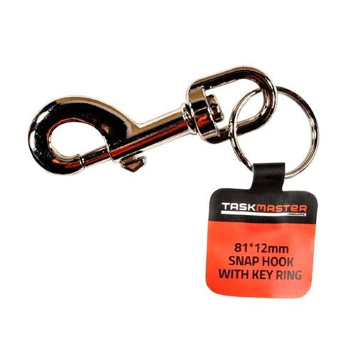 Fastenings Taskmaster Nickel Plated Snap Hook With Key Ring