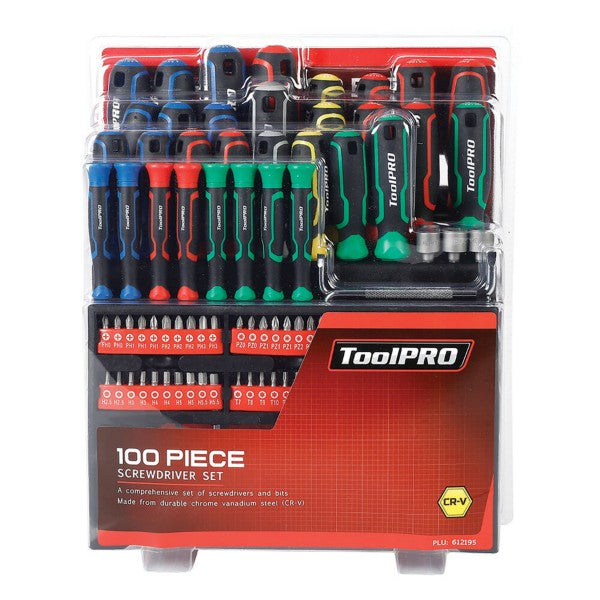 Tools ToolPRO Screwdriver Set - 100 Piece