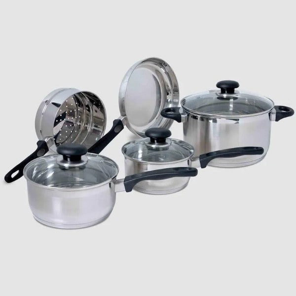 Kitchen Zip Classic Cookware Set Stainless Steel 5 Piece