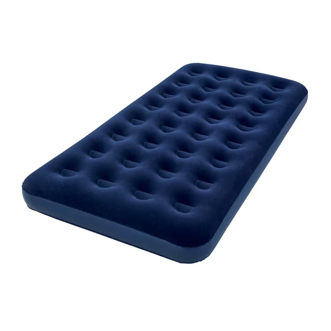 Flocked Air Mattress - Navy, Single Bed