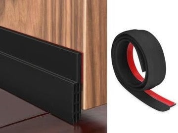 Home Door Seal Under Door Draft Stopper Black