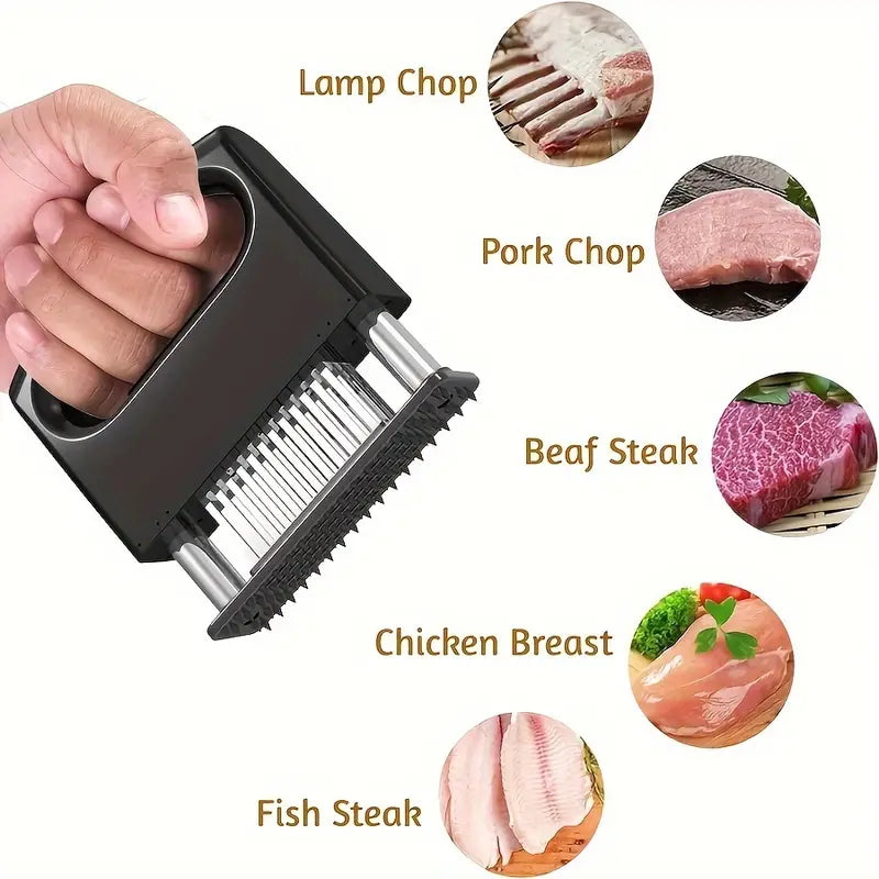 Kitchen Stainless Steel Meat Tenderizer Tool - 48-Needle