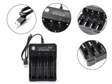 Tech Rechargeable Battery Charger with 4 Slots