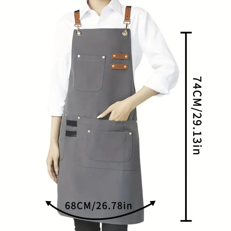 Cafe' 1pc Kitchen Apron BLACK