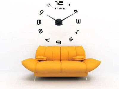 Home Large DIY Wall Clock Frameless Home Decor