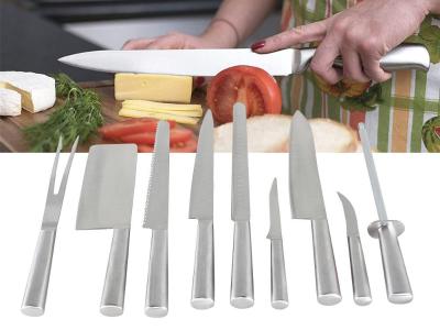 Kitchen 9 pcs Stainless Steel Kitchen Knife Set with Bag