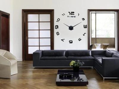 Home Large DIY Wall Clock Frameless Home Decor