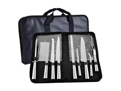 Kitchen 9 pcs Stainless Steel Kitchen Knife Set with Bag