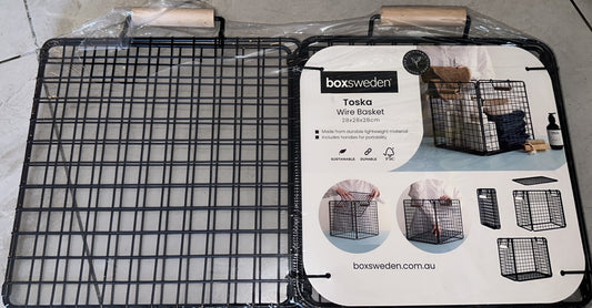 Kitchen Boxsweden Large Black Toska Wire Basket