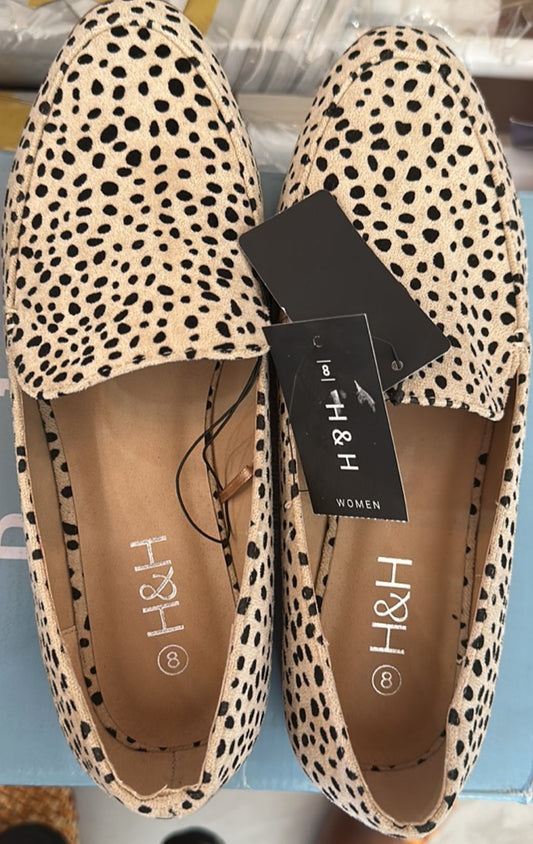 Ladies H&H Slip On Shoe Animal Print