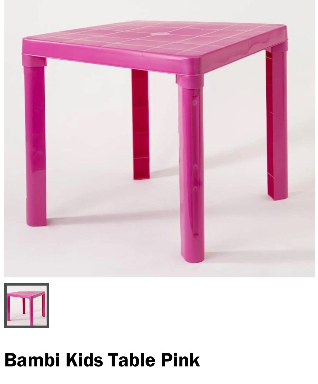 Bambi Kids Table Pink