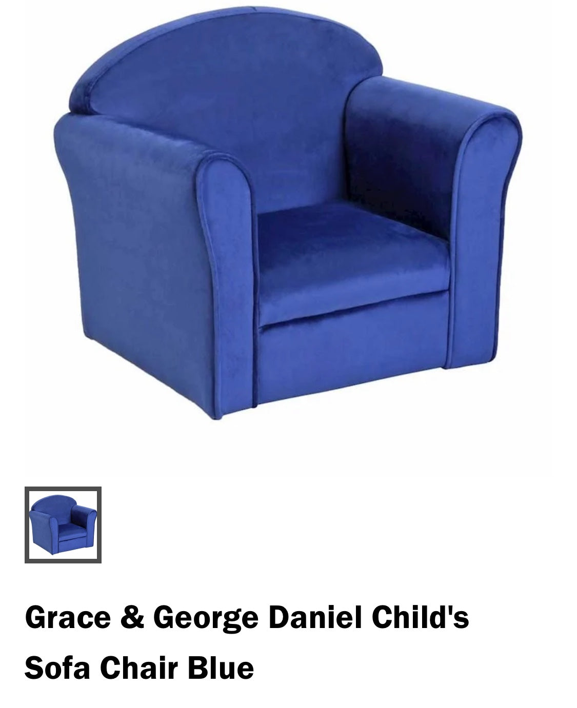 George Daniel Child's Sofa Chair Blue