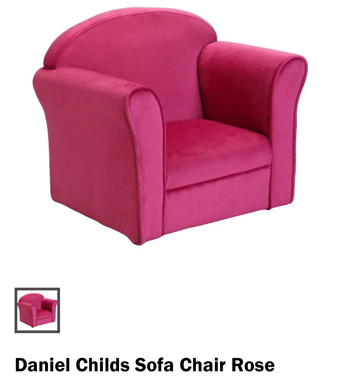 Grace Childs Sofa Chair Pink