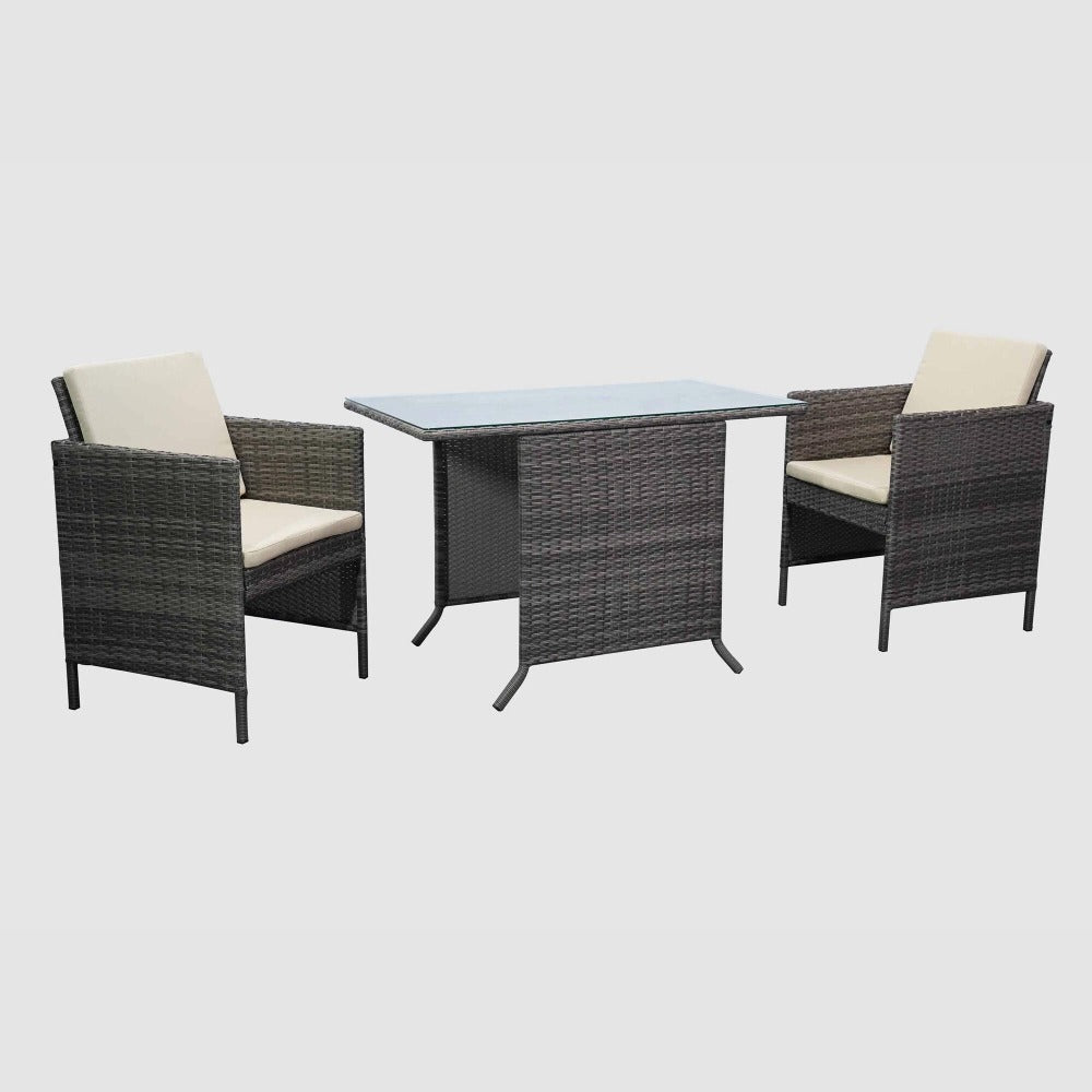 Outdoor Amalfi Promenade Wicker Bistro Outdoor Setting 3 Piece