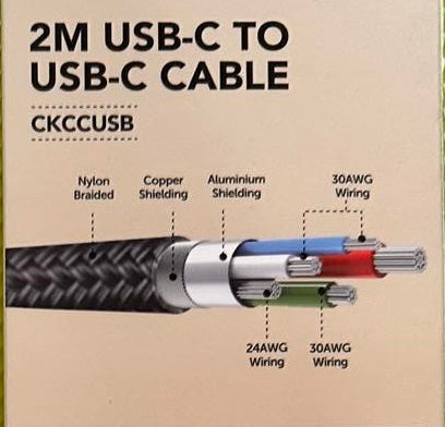 Tech Click USB-C To USB-C Cable 2M