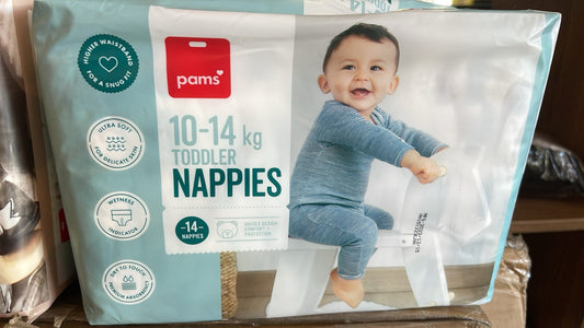 Baby Pams Nappies 10-14kg Toddler 14pk