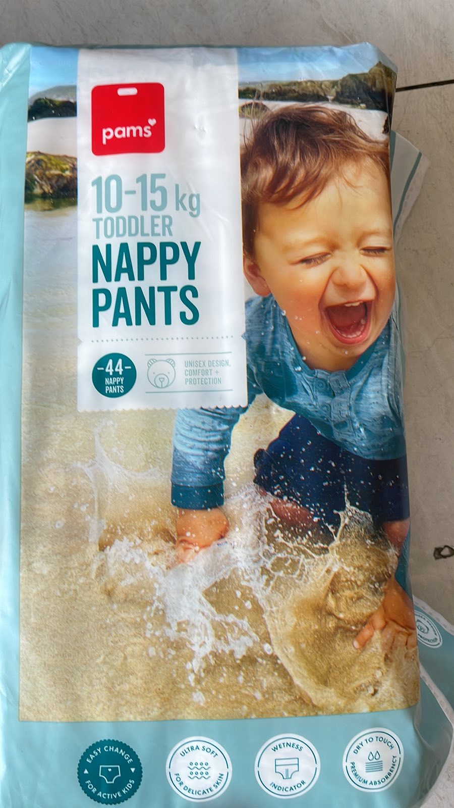 Baby Pams Nappy Pants Boys & Girls 10-15kg Toddler 44pk