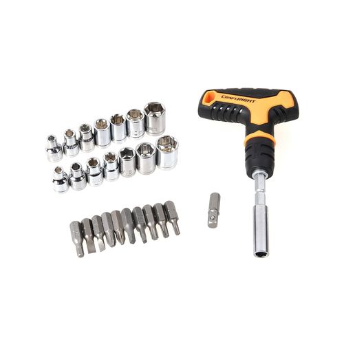 Hand Tools  Craftright 26 Piece Speed Fit T-Handle Set