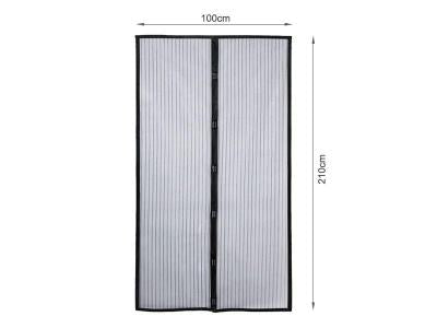 Home Decor Magnetic Fly Screen Door Curtain - BLACK