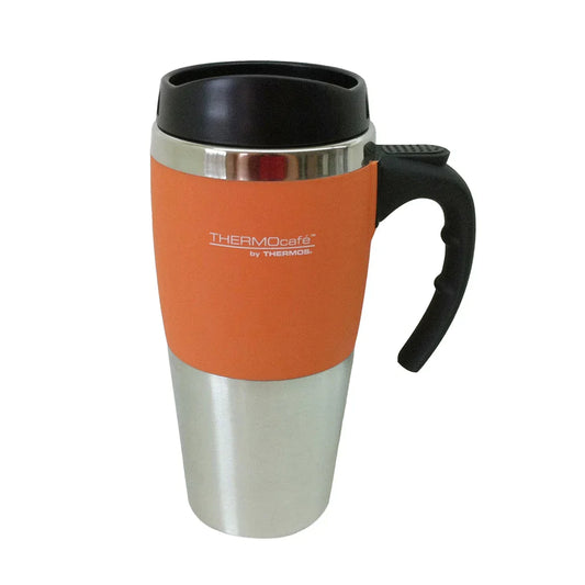 Kitchen Thermos Travel Mug Soft Feel Outer Orange 450ml