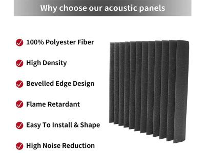 Tech Acoustic Foam Soundproofing Sound Studio Foam Tiles (6x Blue/6x Black)
