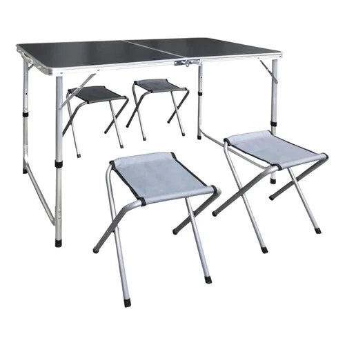Camping Nouveau Folding Camping Table with 4 Chairs