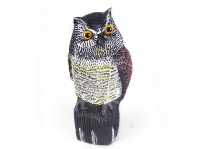 Garden Owl Bird Scarer with Moveable Head