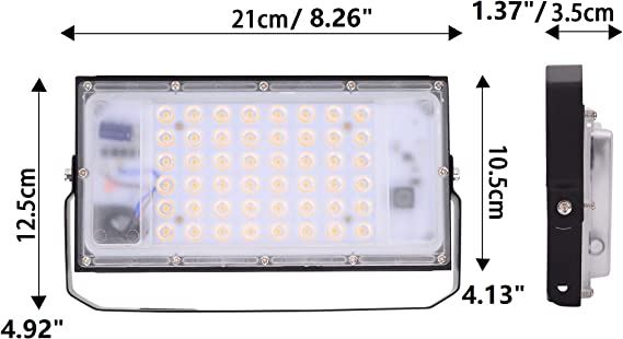 Lighting Portable Waterproof DC 24-90 Volt LED Floodlight 50 Watt