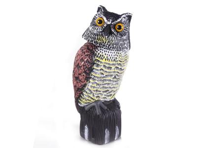 Garden Owl Bird Scarer with Moveable Head