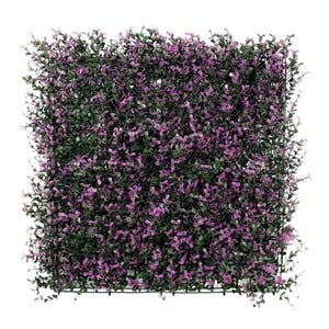 Garden Artificial Botanical Panel H: 50cm, W: 50cm Purple