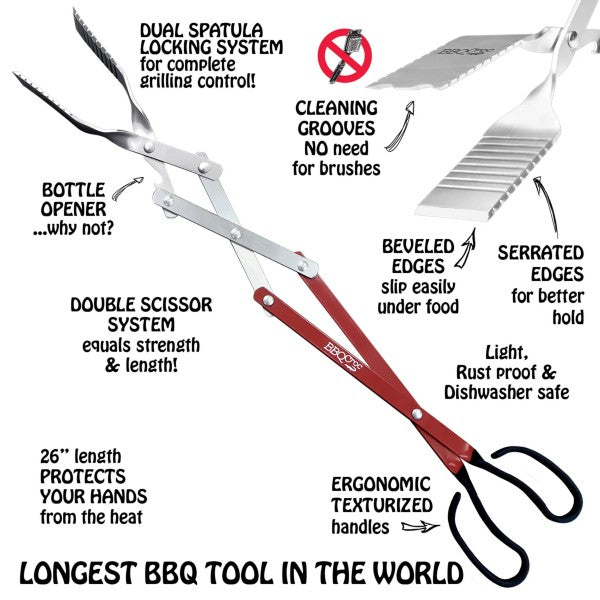 BBQ Croc 15″ 3 in 1 Barbecue Tool