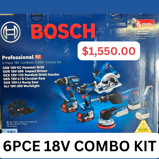 Bosch Professional 18V 5Ah 6 Piece Kit