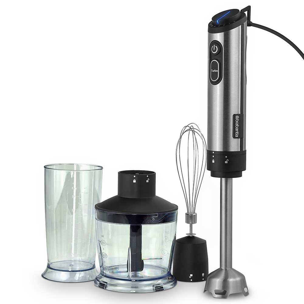 Kitchen Brabantia Dynamic Stick Blender Mixer and Accessory Set Stainless Steel