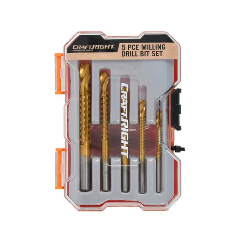 Tool Accessories Craftright 5 Piece Milling Drill Bit Set