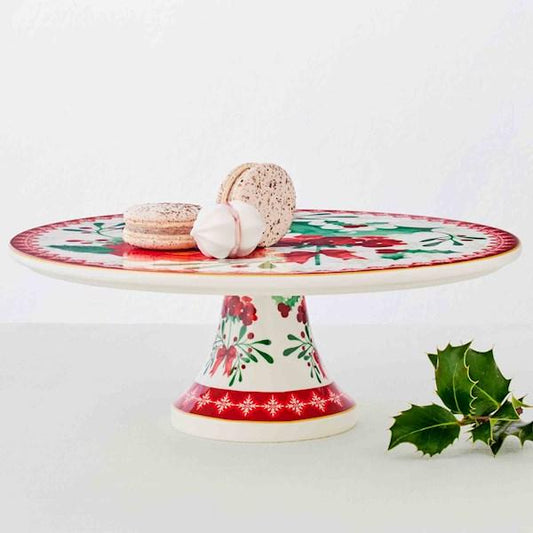Kitchen Maxwell & Williams Mistletoe Footed Cake Stand 30cm