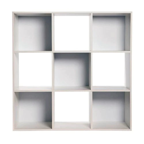 Shelving Clever Cube 910 x 910 x 295mm 3 x 3 Compact Storage Unit - White Matt