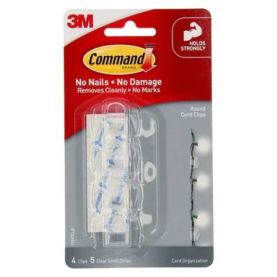 Command Clear Round Cord Clips (6901754855576)